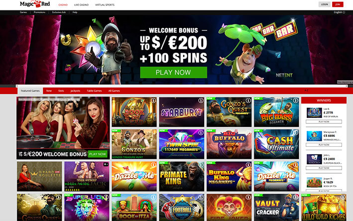 Magic Red casino screenshot